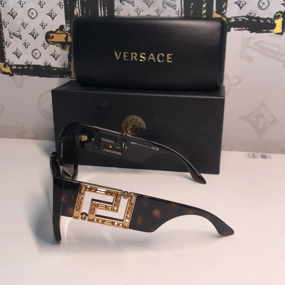 NEW AUTHENTIC Versace Tortoise Shell Sunglasses VE4402 8788 - Picture 8 of 16